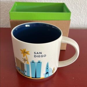 Starbucks San Diego Souvenir Mug - Blue and White